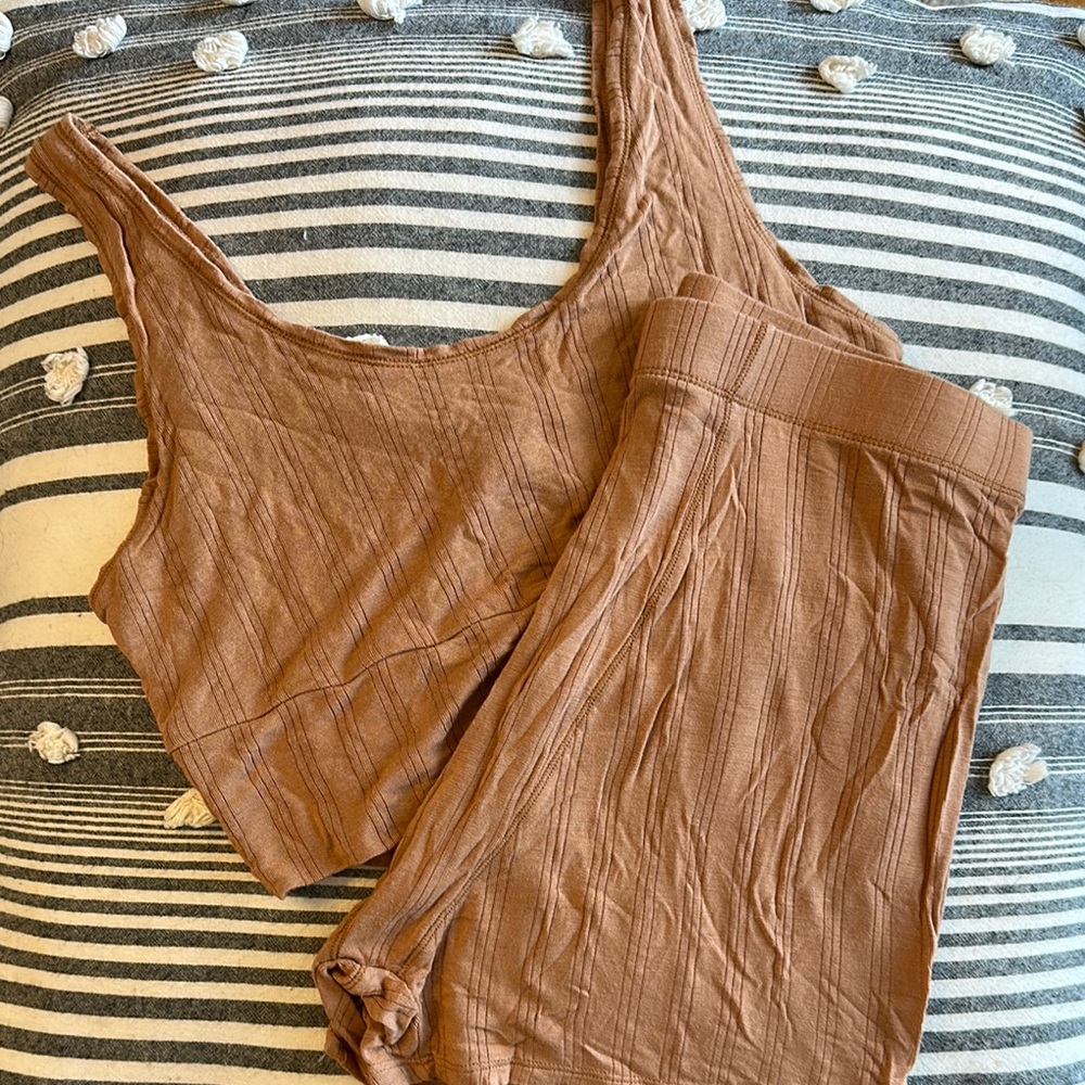 Victoria's Secret Taupe Pajama Set